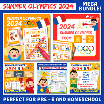 Preview of Summer Olympics 2024 Ultimate Worksheet Bundle - Save 20%!