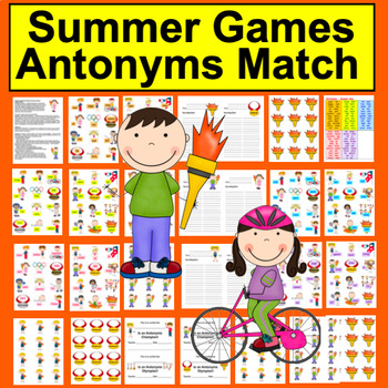 Preview of Summer Sports 2024 Antonyms Paris Summer Games - 60 Pairs of Antonyms