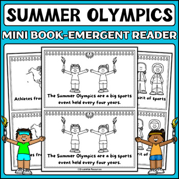 Preview of Summer Olympics Emergent Reader Mini Book, Paris 2024 Olympics Young Explorers