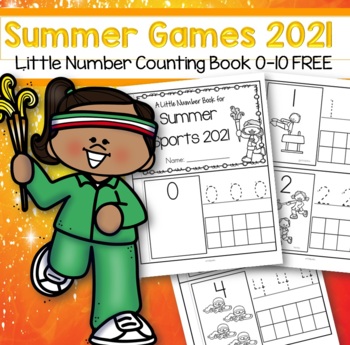 summer olympics 2021 little number book to 10 free by kidsparkz