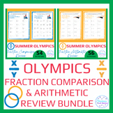 Summer Olympics Fraction Comparison & Arithmetic Review Wo