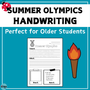 Preview of Summer Olympics Handwriting Practice for Older Students // 20 Worksheets