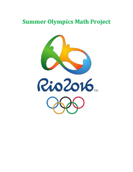 Preview of Summer Olympics Math Project with QR Codes