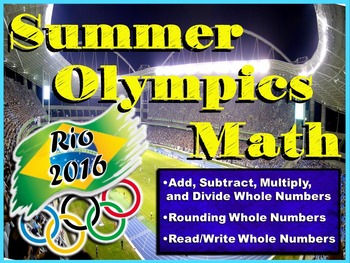 Preview of Summer Olympics Math Review - Operations with Whole Numbers