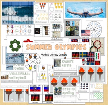 Preview of Summer Olympics: Math and Literacy Centers