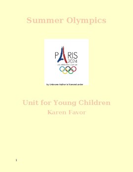 Preview of Summer Olympics Unit for Young Children