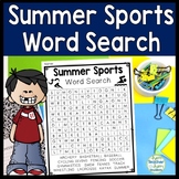 Summer Sports Word Search | Summer Olympics Word Search Activity