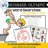 Summer Olympics Word Search Puzzles