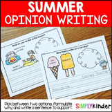 Summer Opinion Writing Prompts