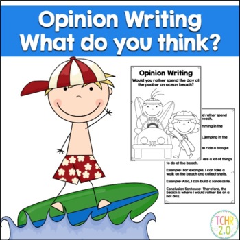 Preview of Summer Opinion Writing Pool or Beach Day