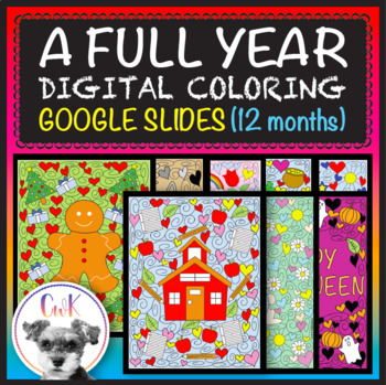Preview of Summer & Other Digital-Coloring Pages for Google Slides™