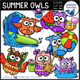 Summer Owls Clip Art
