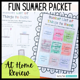 Fun Summer Activity Review Packet, Worksheets for 2nd, 3rd