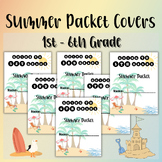 Summer Packet Covers for 1st - 6th grade: Beach Theme