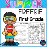 Summer Packet First Grade to Second (Summer Review Freebie)
