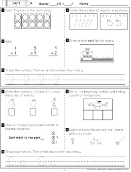 summer packet going into 1st grade by mai huynh tpt