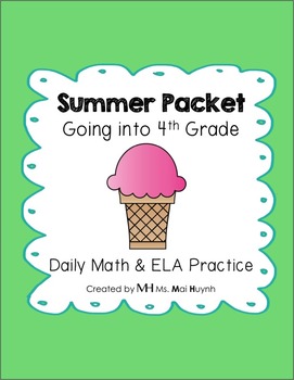 Summer Packet - Going into 4th Grade by Mai Huynh | TpT