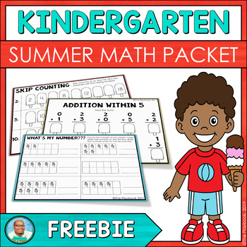 Preview of Summer Packet - Kindergarten Math Review Freebie