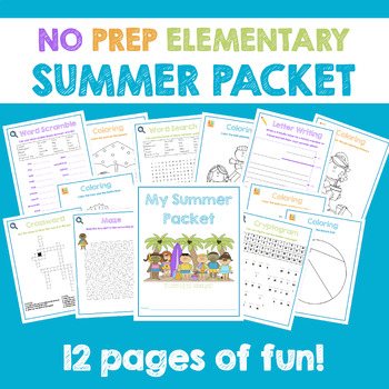 Summer Packet | NO PREP | Elementary by MaddieMinor | TPT