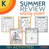 Summer Packet NO PREP Review for Kinder | End of the Year 