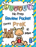 Summer Literacy Packet No Prep (Prekindergarten)