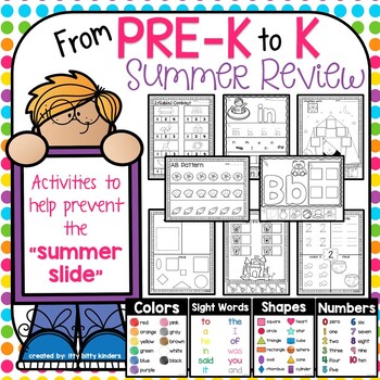 Preview of Summer Packet Review Pre K, end of year