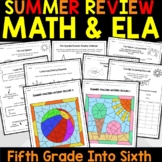 Summer Packet Review - Summer Review Math & ELA - 5th Grad