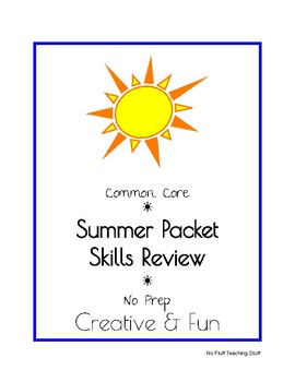 Preview of Summer Packet Skills Review- No Prep, Creative, Fun, Choice Based, 3rd-6th grade