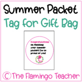 Summer Packet Tag for Gift Bag