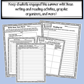 summer packet for 5th graders going into 6th grade tpt