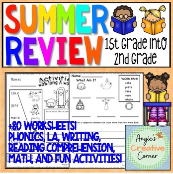 summer packet for first grade by angies creative corner tpt