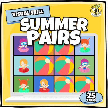 Summer Pairs | Visual Discrimination, Memory & Recognition Deck | TpT