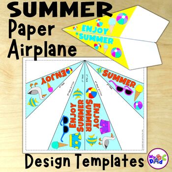 Preview of Summer Paper Airplane Design Templates - Summer Arts and Craft