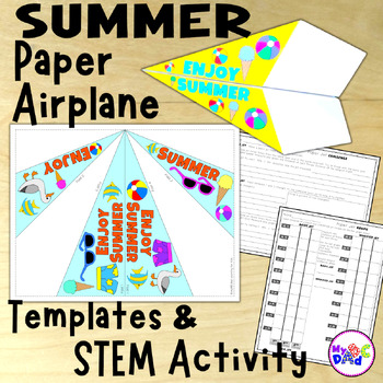 Preview of Summer Paper Airplane Design Templates - Summer Arts and Craft