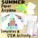 Summer Paper Airplane Design Templates - Summer Arts and Craft