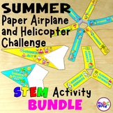 Summer Paper Airplane and Helicopter STEM Activity - Scien