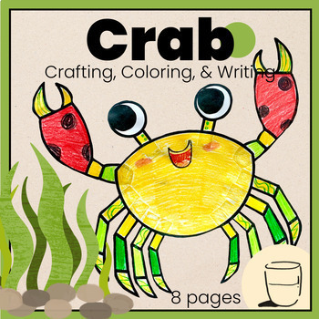Preview of Summer Paper Crab: Crafting, Coloring, & Writing w/ Video Tutorial (Full Lesson)