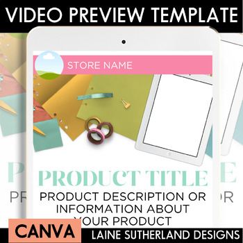 Preview of Summer Pastel Product Preview Video Canva Template