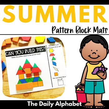 Preview of Summer Pattern Block Mat Activities