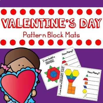 Preview of Valentines Day Math Activities with Pattern Blocks