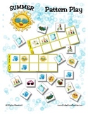 Summer Pattern Play Mat and Card Game - Common Core Kinder
