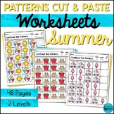 Summer Patterns Cut and Paste Activities | Special Educati