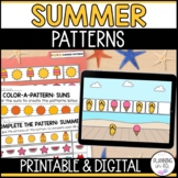 Summer Patterns | Digital Boom Cards™ and Printable Math Centers