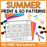 Summer Patterns Worksheets | Cut & Glue