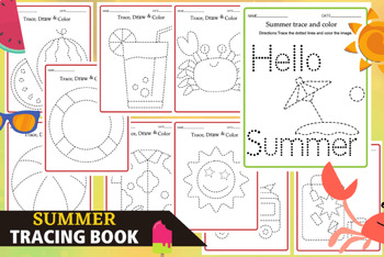 Preview of Summer Pencil Control Worksheets