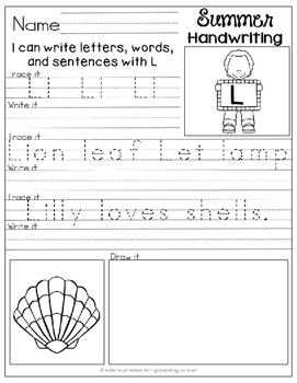 summer handwriting printables by searching for silver tpt