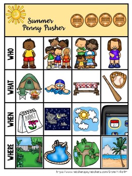 Preview of Summer Penny Pusher:  Listening Comprehension Stories