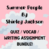 Summer People By Shirley Jackson Short Story Bundle | ELA 