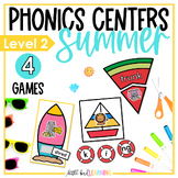 Summer Phonics Centers - Level 2 | Glued Sounds | Blends |