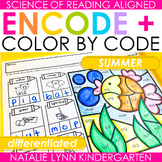 Summer Phonics Encode and Color by Code Worksheets Science